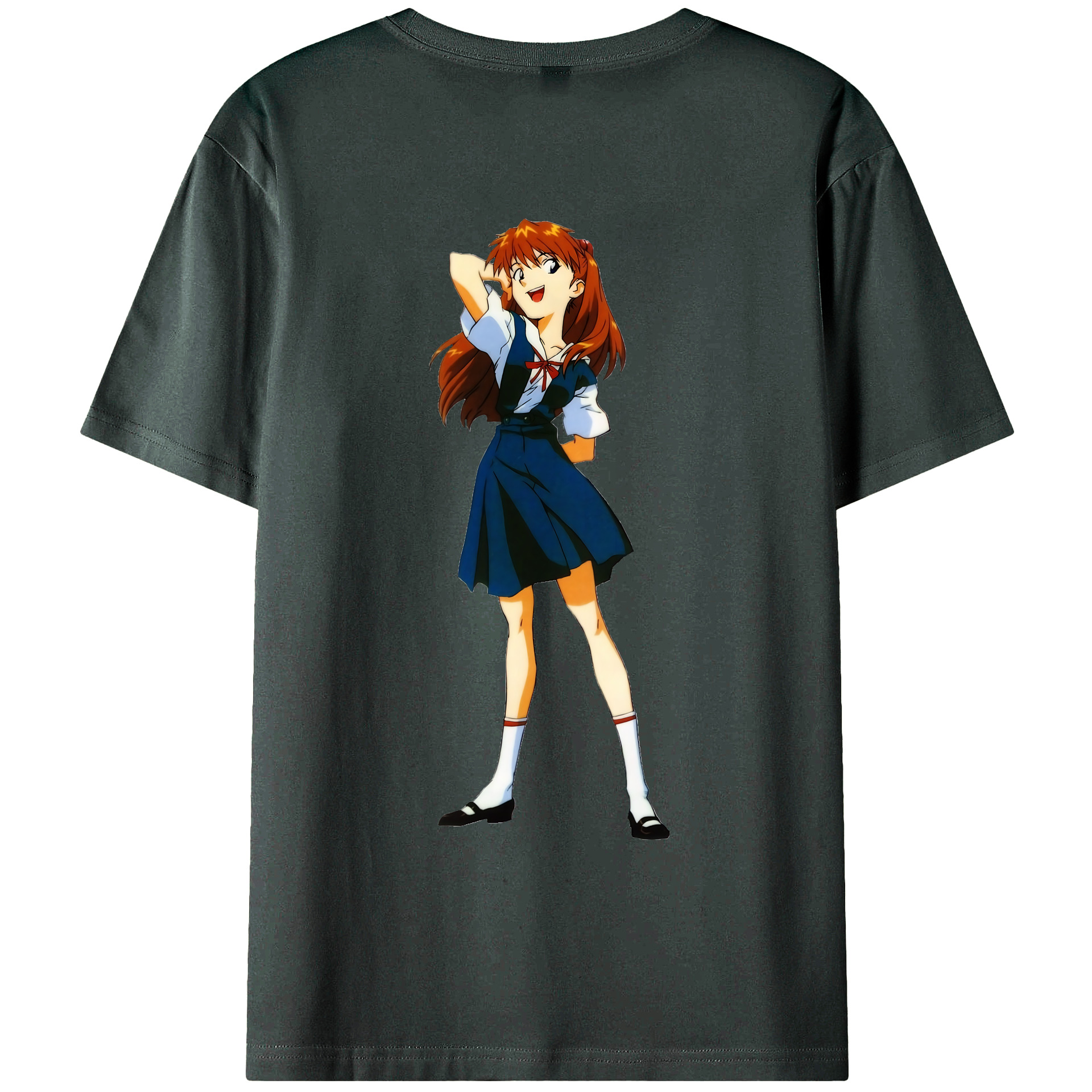 （画像用） EVA 新世紀エヴァンゲリオン 綿100％ メンズ半袖Tシャツ（バックプリント） 通気性